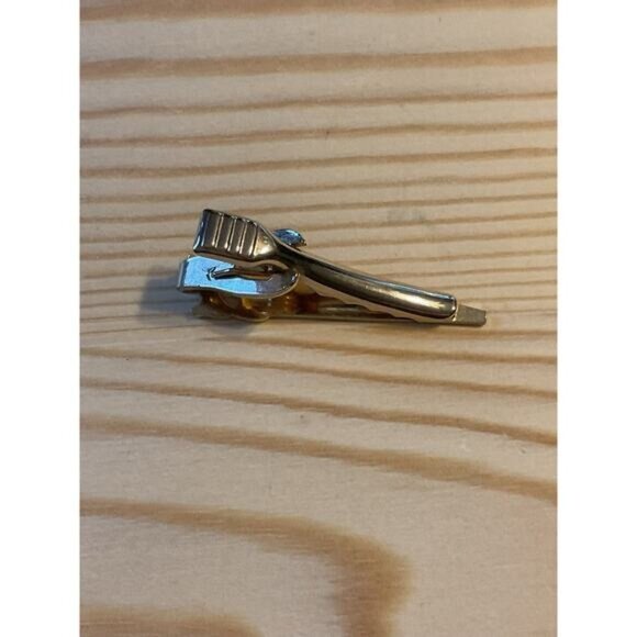 Silver Tone Carpenters Woodworking Handyman Saw Tie Bar - Picture 3 of 4